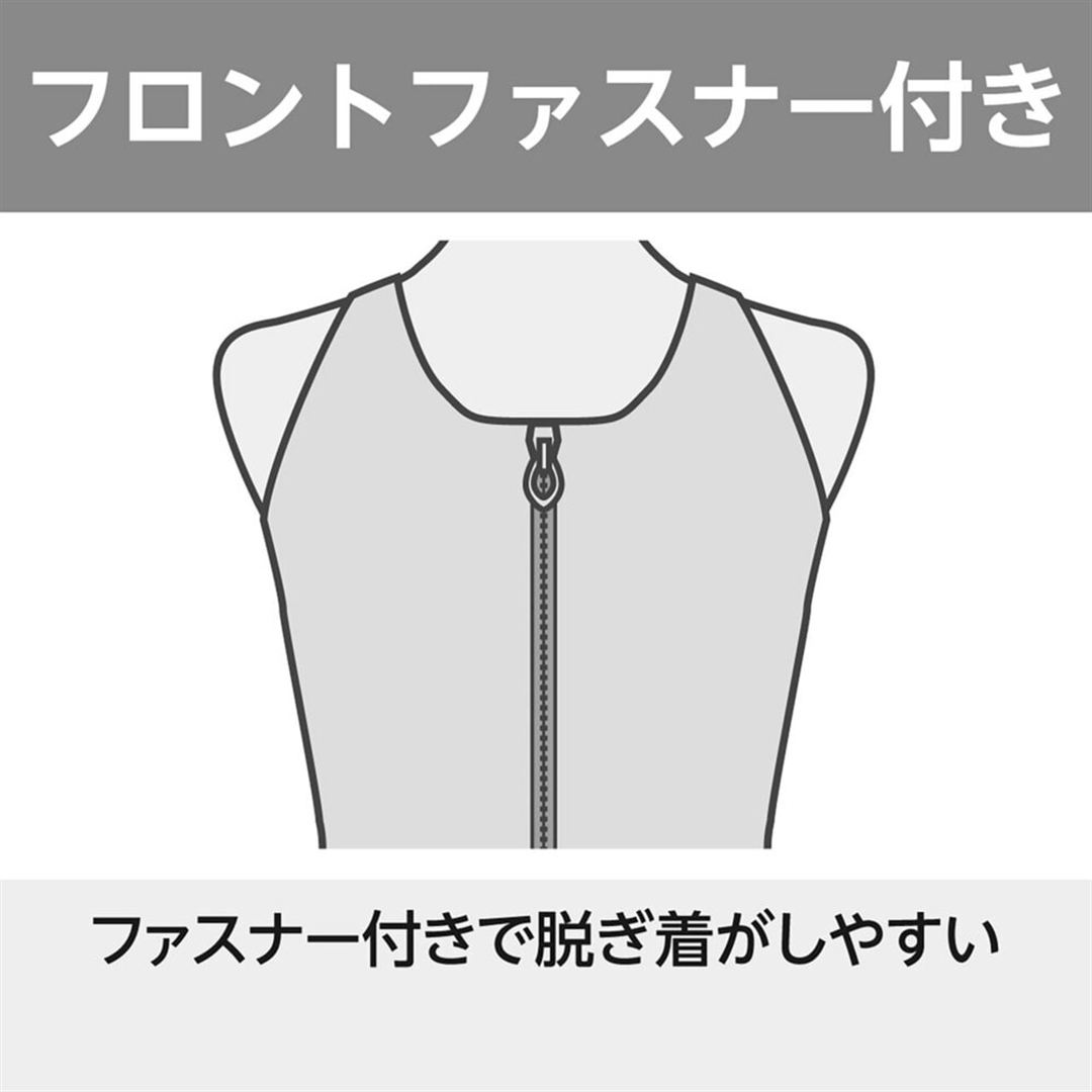 アクアフィットネス用セパレーツ(めくれにくいボタン付) ブルー S