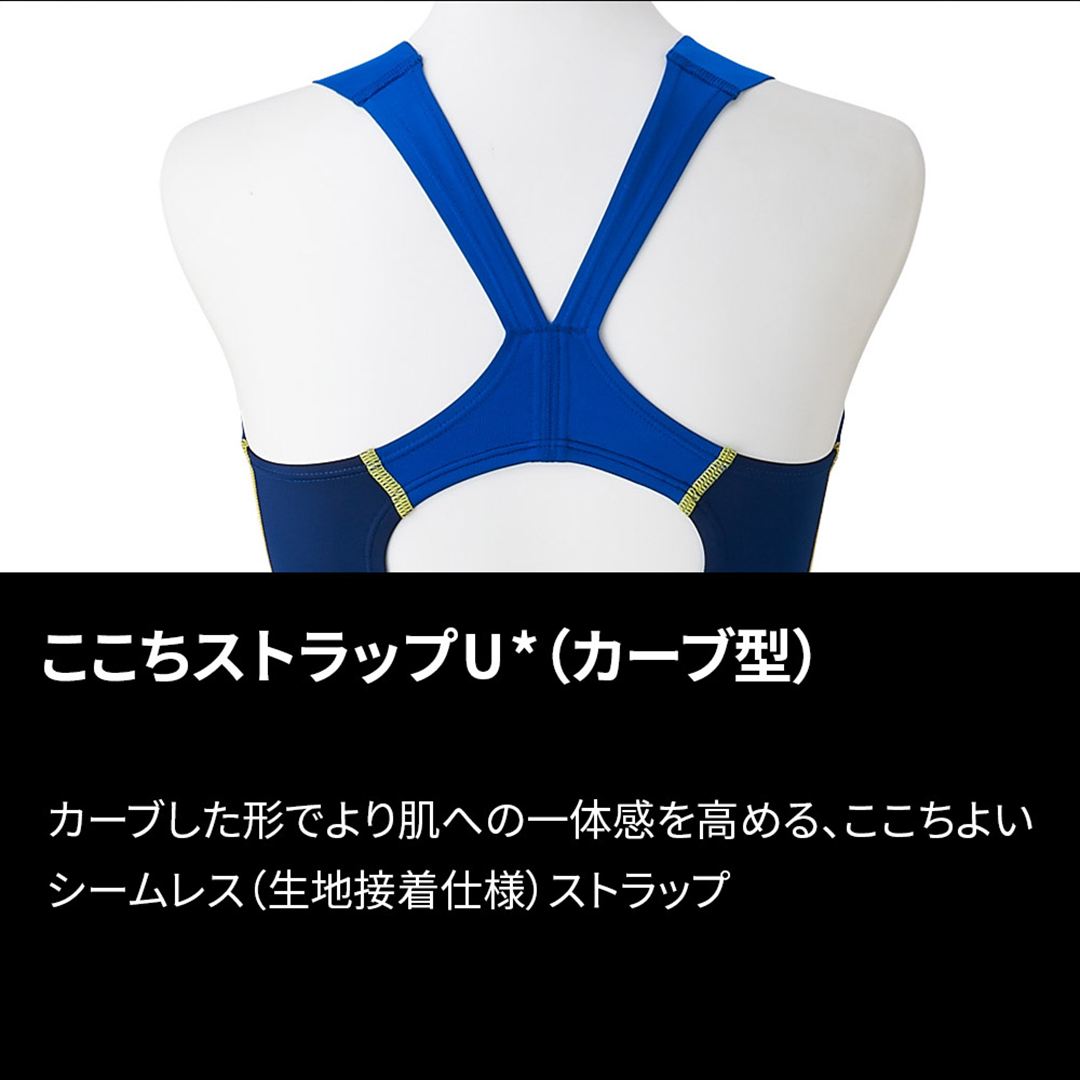 【GX・SONIC STREAM】競泳用ハーフスーツ(レースオープンバック) ネイビー×ターコイズ XS