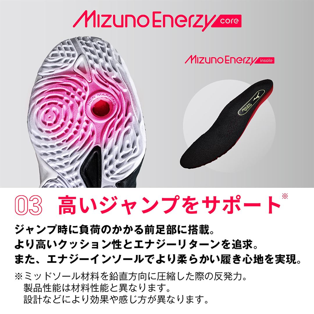 ウエーブモーメンタム 3 MID(バレーボール) ホワイト×グレー×シルバー 31.0