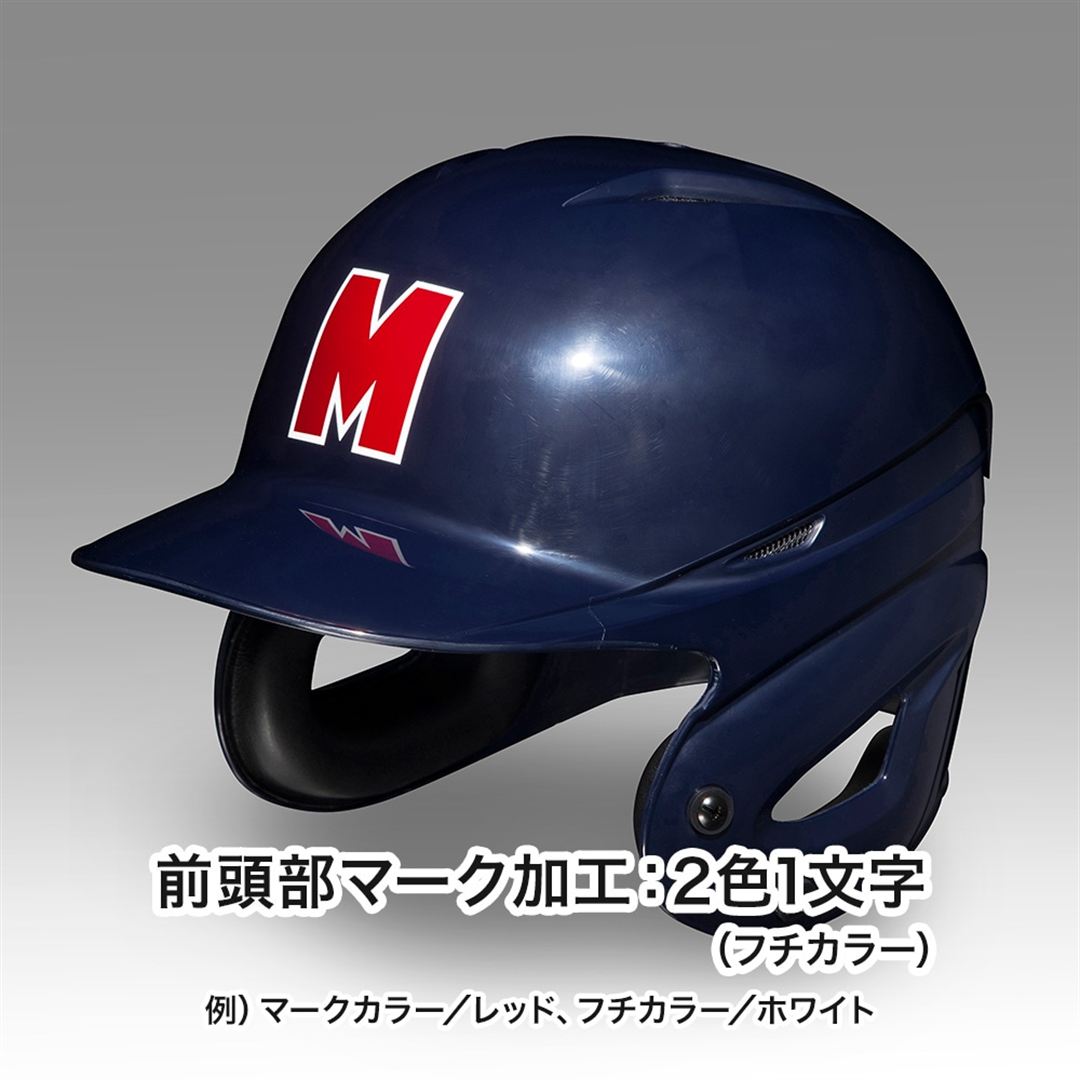 軟式用ヘルメット(両耳付打者用／野球) パステルネイビー XO