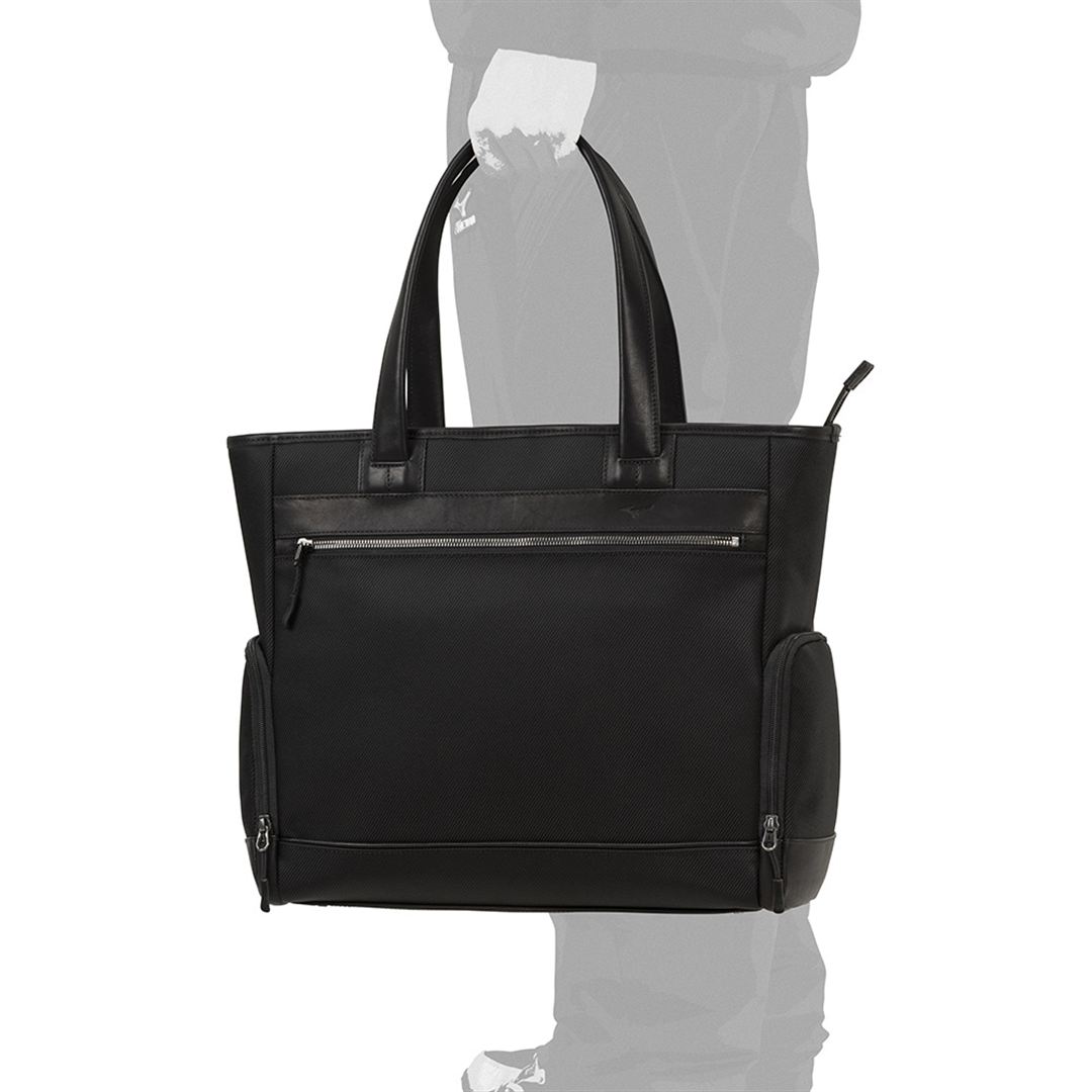 【ミズノ直営限定】グラブレザートートバッグ(17L) ブラック