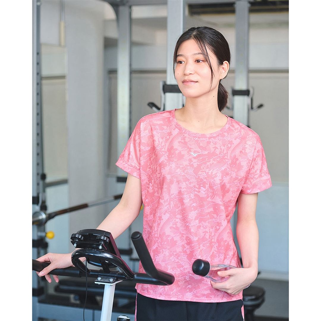 【汗処理／通気】ドライエアロフローTシャツ(ワイドシルエット) ランタナコーラル S