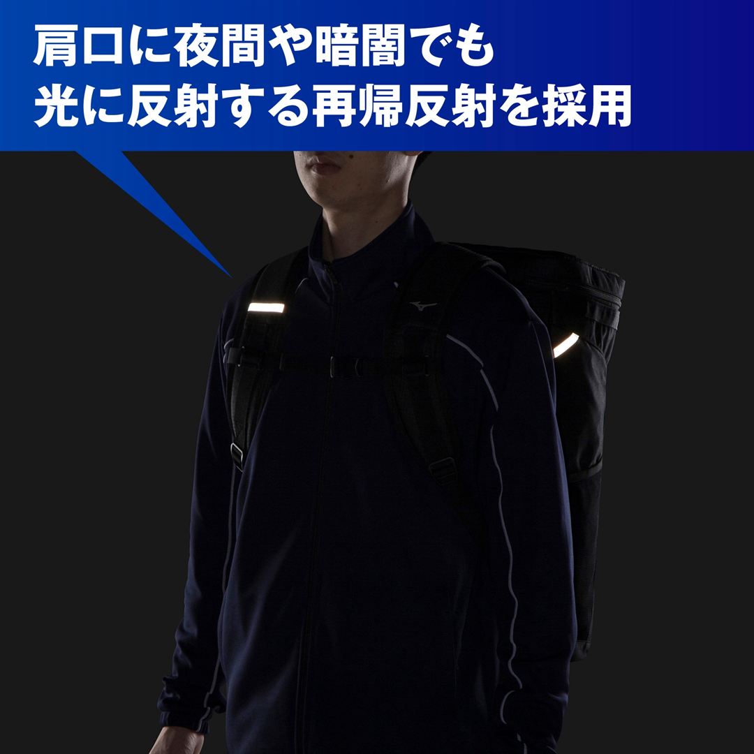 チームバックパック PCポケット付き(30L) ブラック