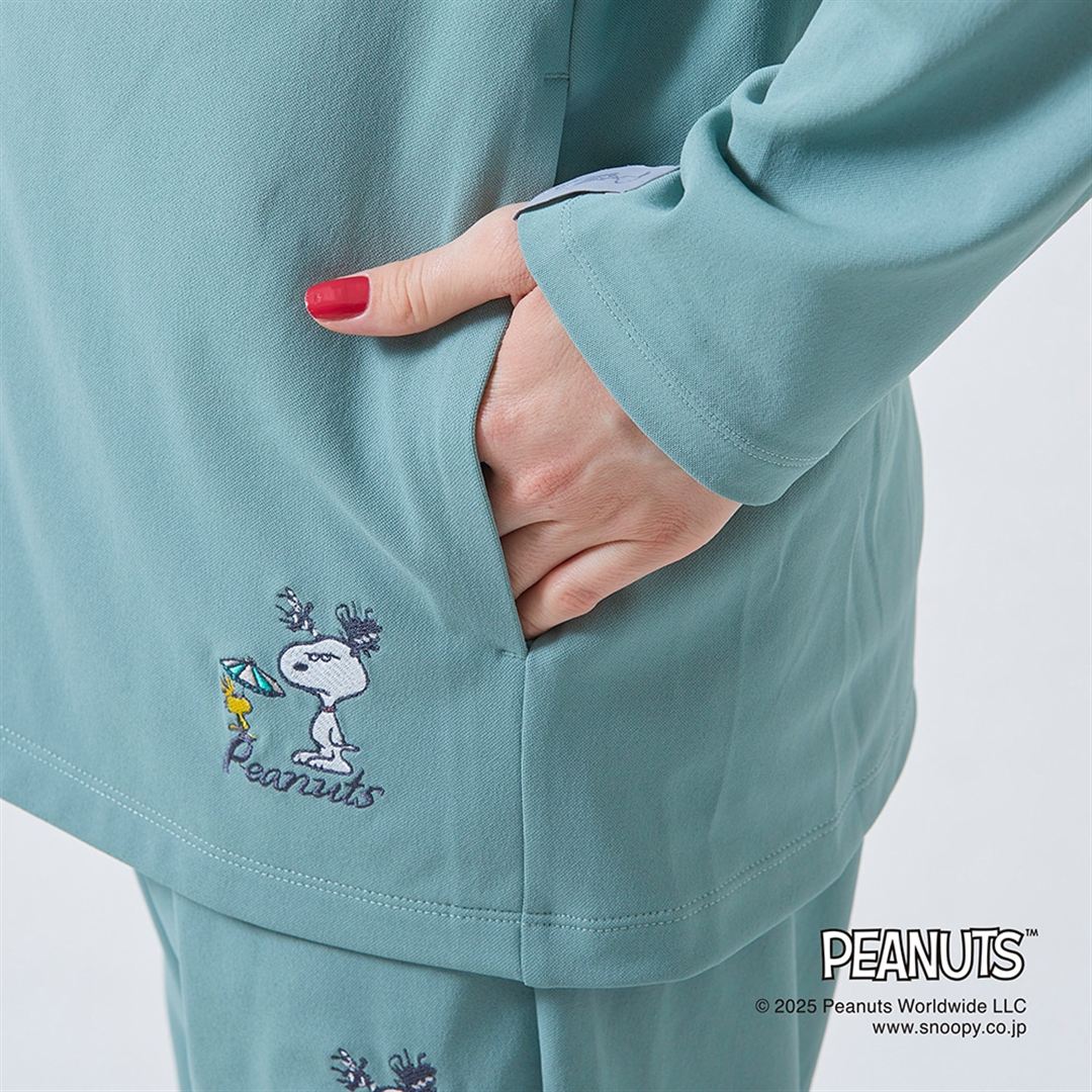 【PEANUTS】アンチスウェット カーディガン マシュマロホワイト XS