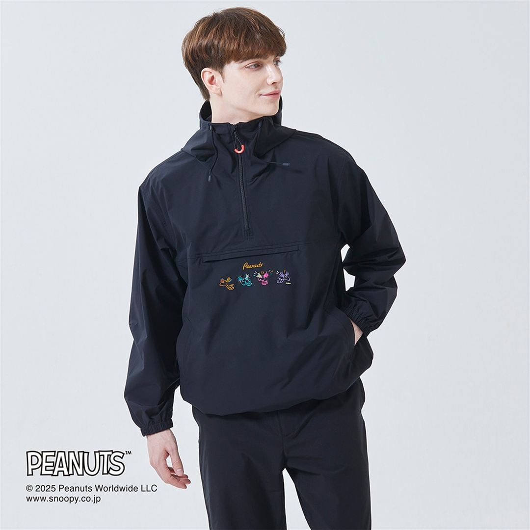 【PEANUTS】ウォーターリパレントストレッチアノラックジャケット アズールブルー XS