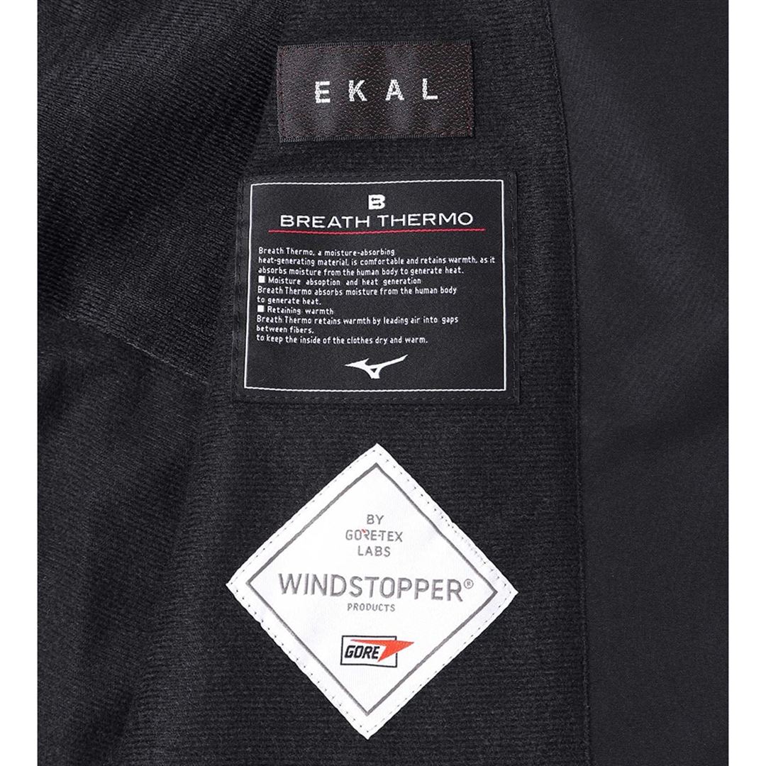 【EKAL／吸湿発熱】GORE-TEX WINDSTOPPERトラックジャケット ブラック S