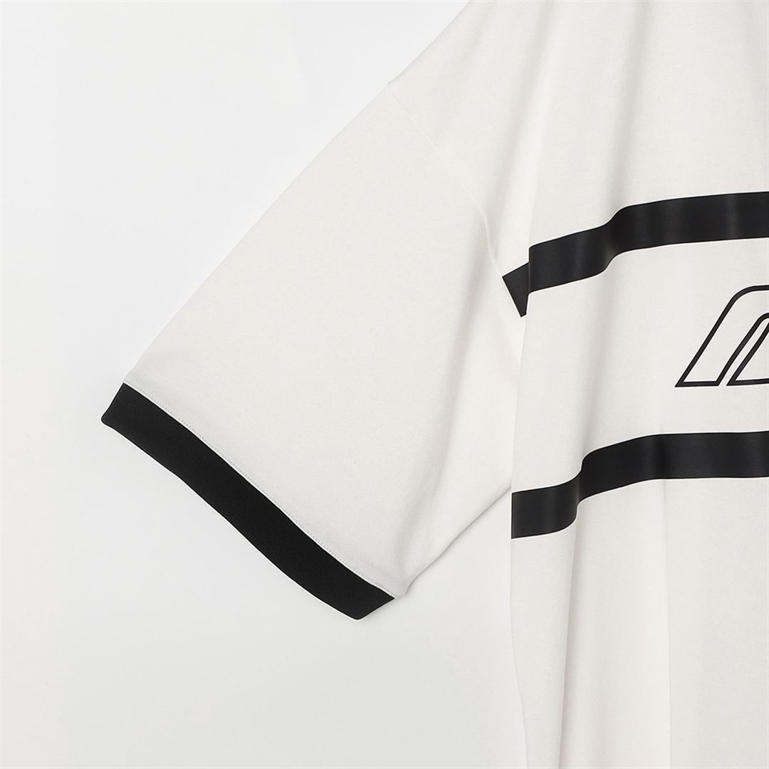 リサイクルグラフィックリンガーTシャツ ホワイト XS