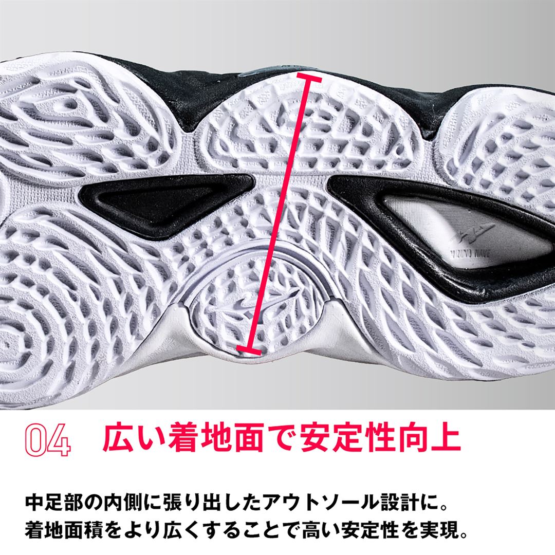 ウエーブモーメンタム 3 MID(バレーボール) ホワイト×グレー×シルバー 31.0