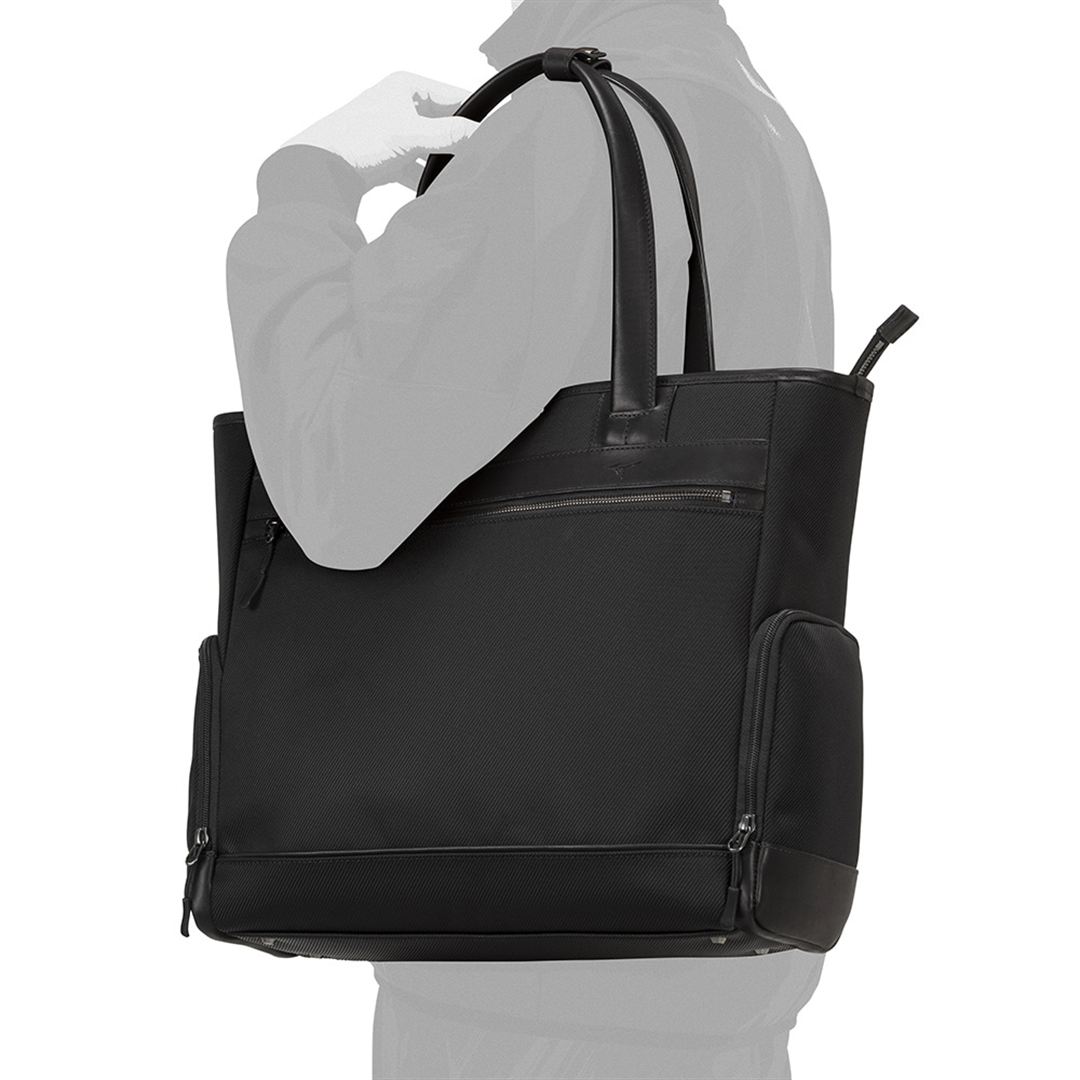 【ミズノ直営限定】グラブレザートートバッグ(17L) ブラック