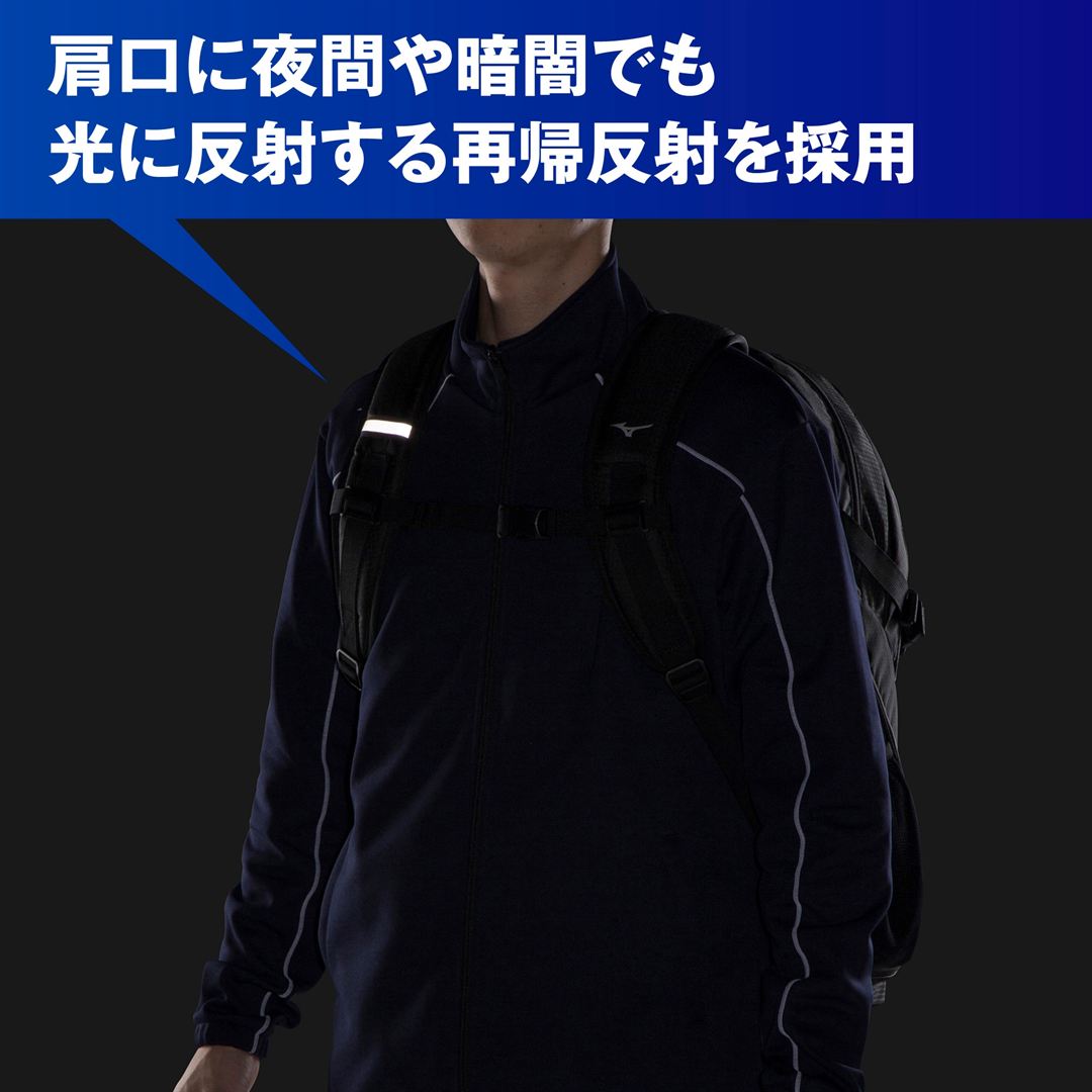 チームバックパック PCポケット付き(40L) ブラック