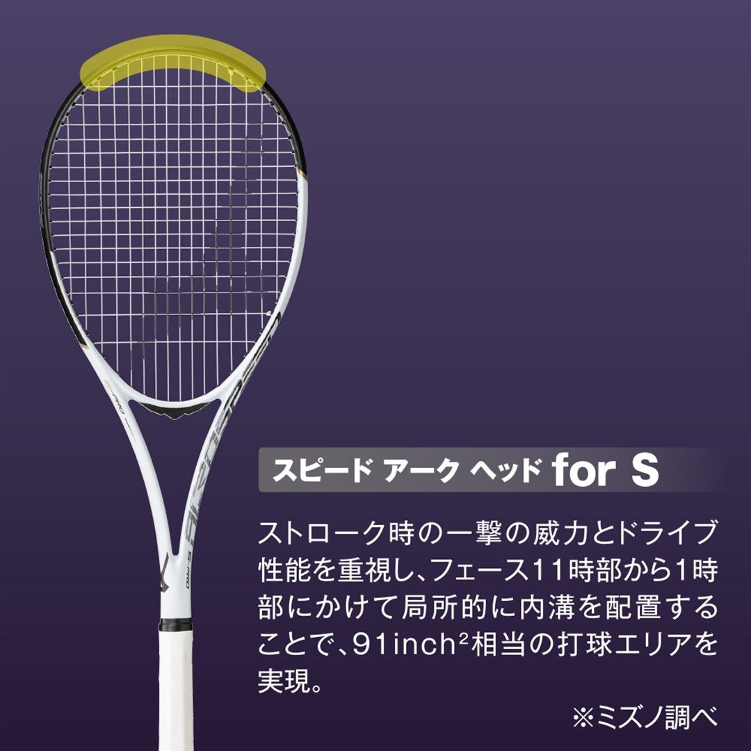 アクロスピード S-01(ソフトテニス) スノーホワイト×レッド 00X