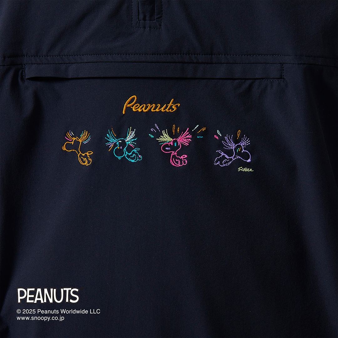 【PEANUTS】ウォーターリパレントストレッチアノラックジャケット アズールブルー XS