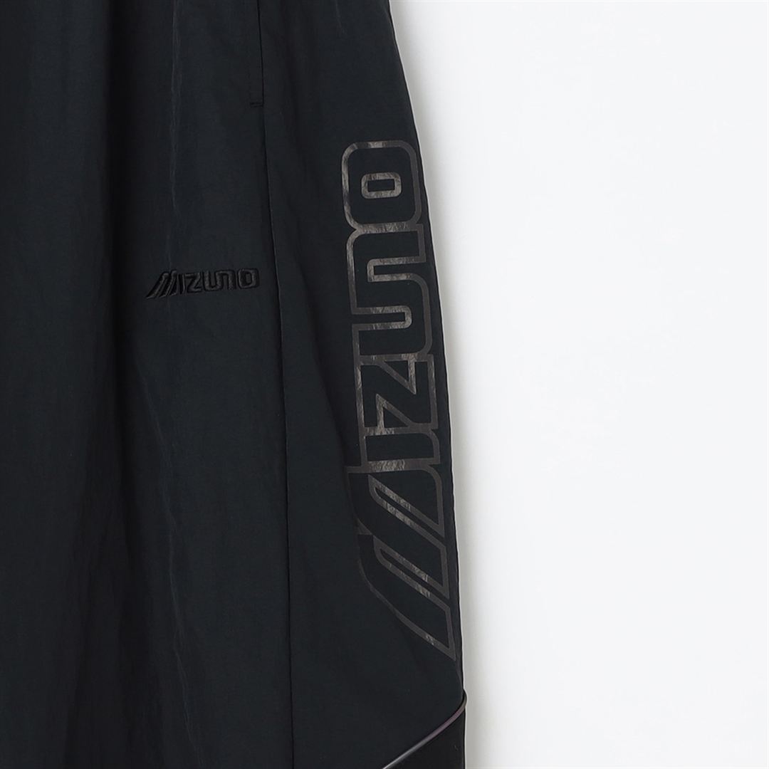シャンブレーワッシャートラックパンツ ブラック×ディープグリーン S