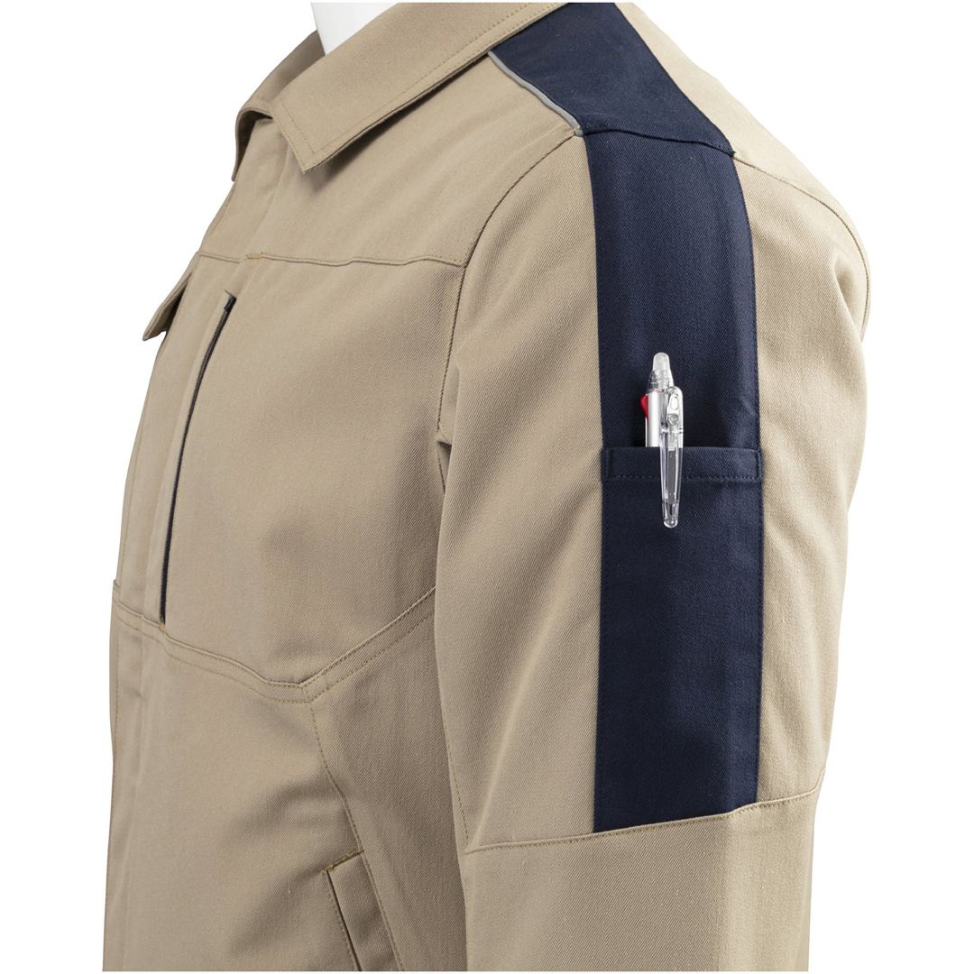 ストレッチつなぎ(制電) ネイビー XL