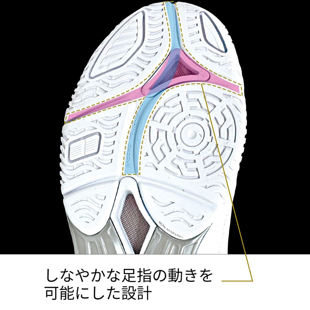 ウエーブダイバースLG LITE 2(フィットネス) ホワイト×パープル 22.0