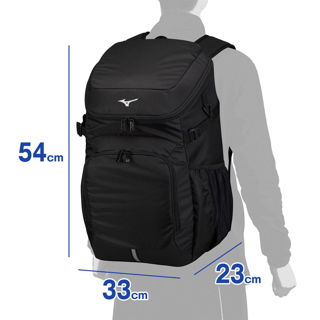 チームバックパック PCポケット付き(40L) ブラック