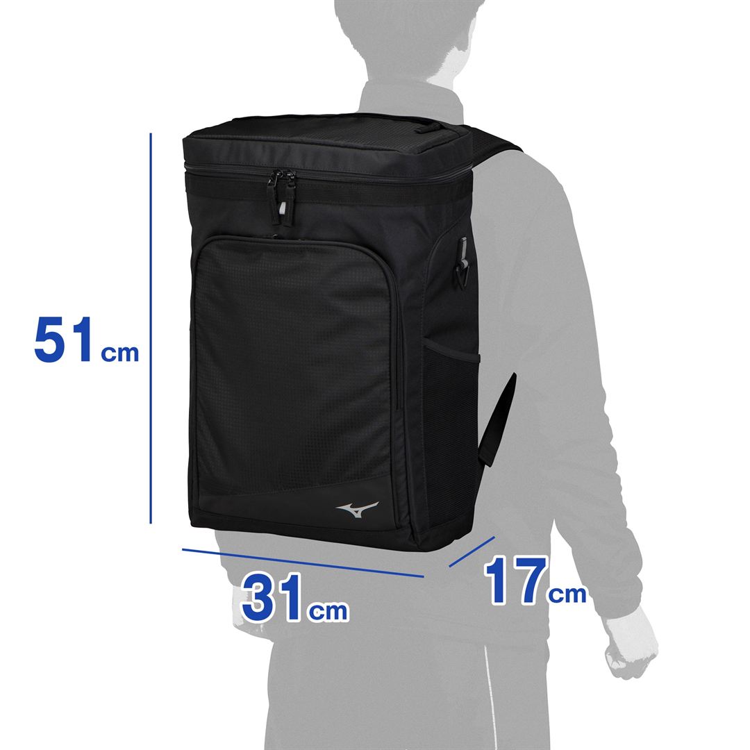チームバックパック PCポケット付き(30L) ブラック