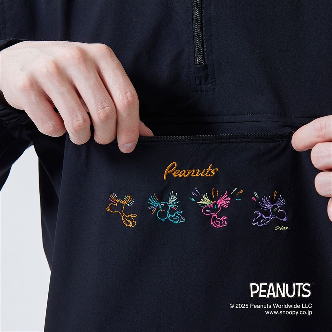 【PEANUTS】ウォーターリパレントストレッチアノラックジャケット アズールブルー XS