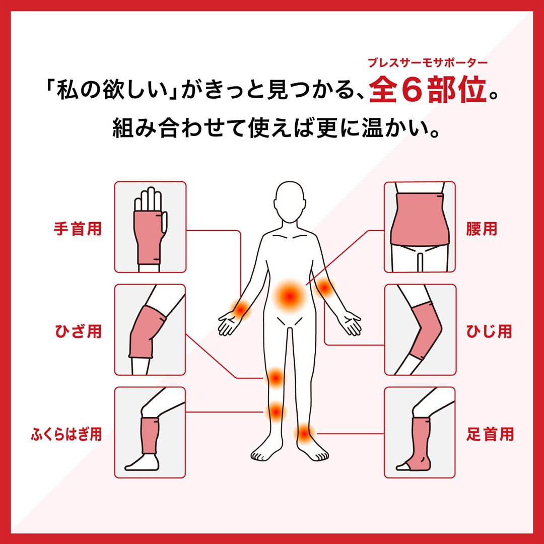 【吸湿発熱】ブレスサーモサポーター足首用(2枚入り) ブラック