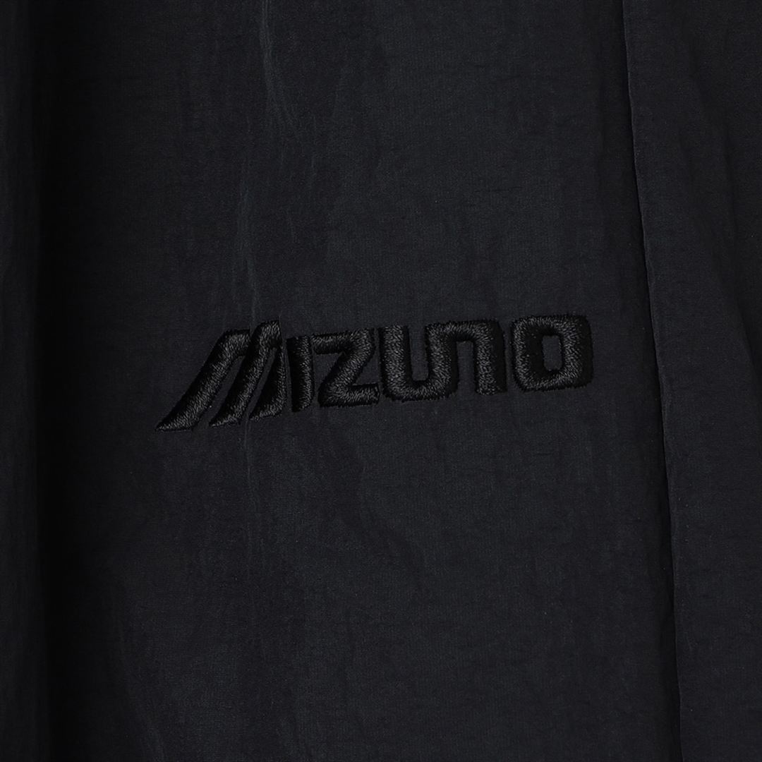 シャンブレーワッシャートラックパンツ ブラック×ディープグリーン S