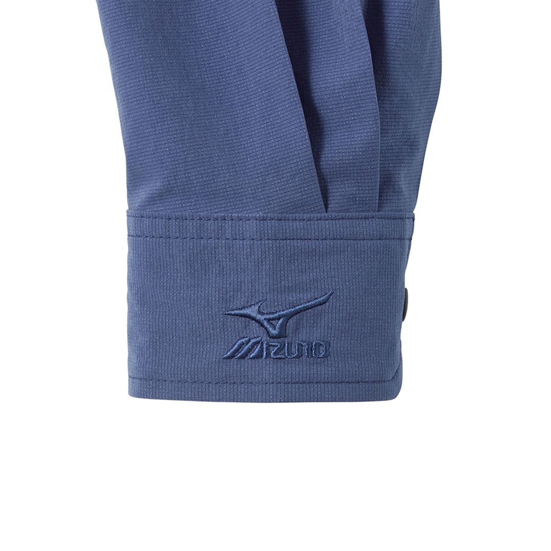 【ミズノ公式オンライン限定】ストレッチ前開き長袖シャツ ブルー M