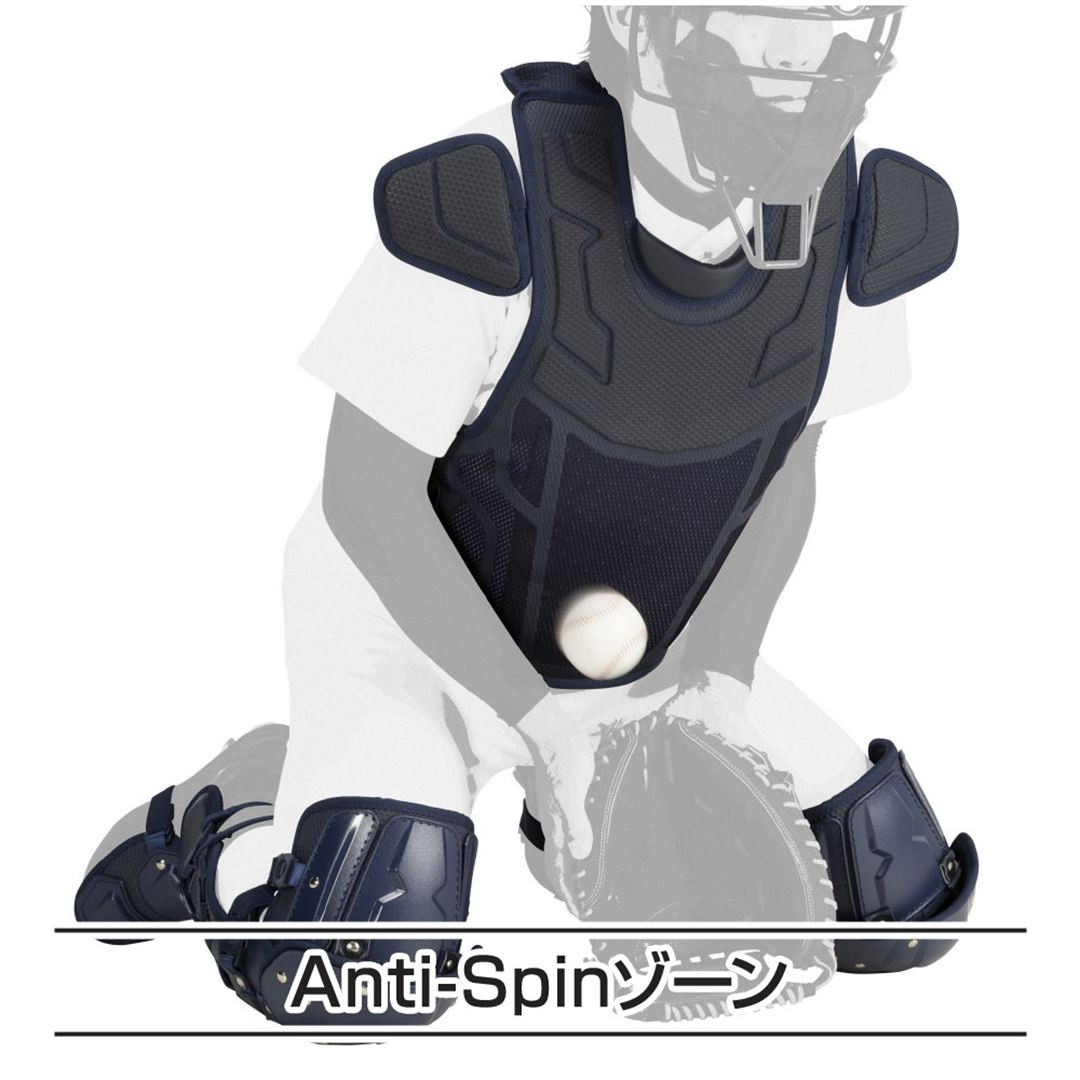 【ミズノプロ】號SAKEBI 硬式用プロテクター(高校野球ルール対応モデル) ネイビー