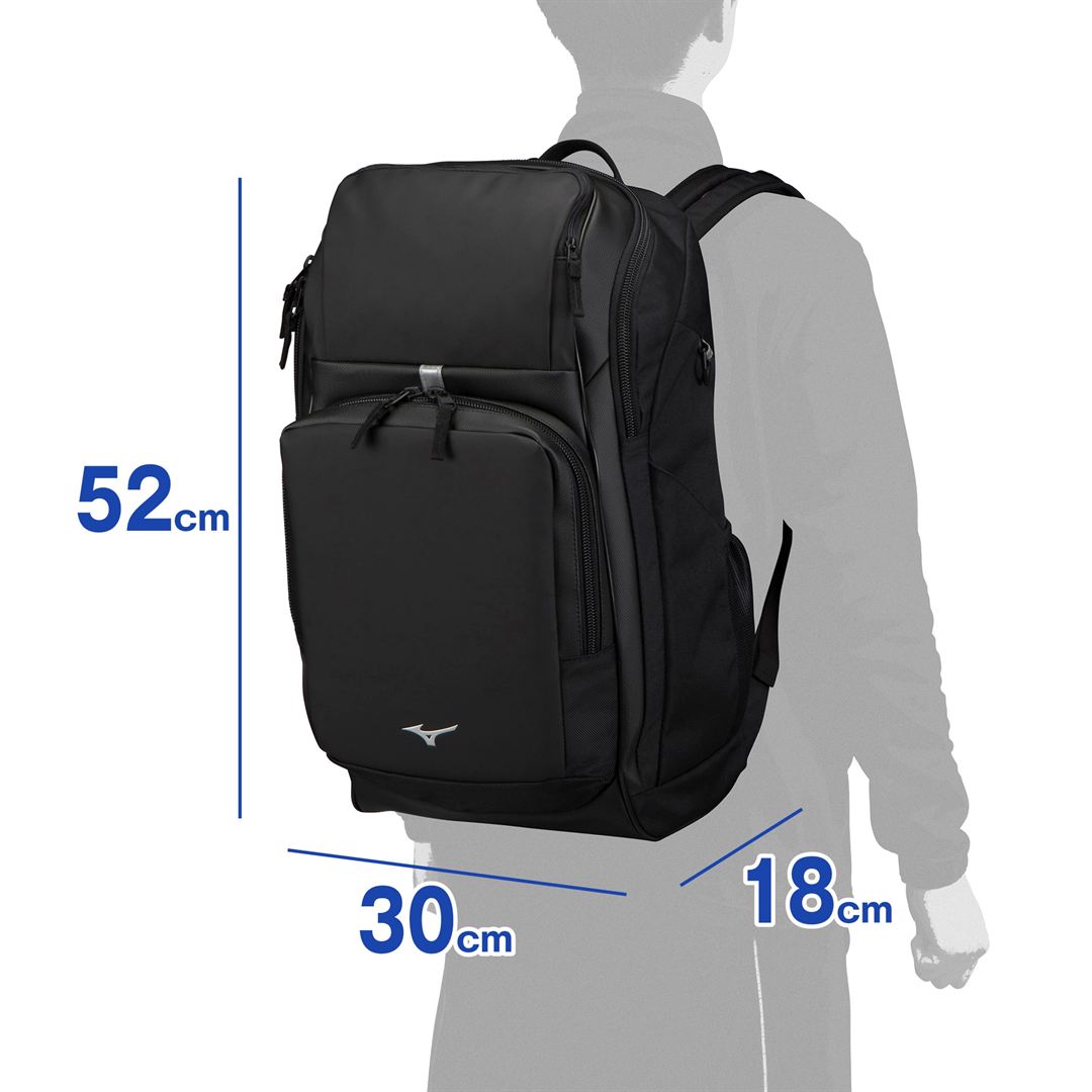 チームバックパック PCポケット付き(35L) ブラック