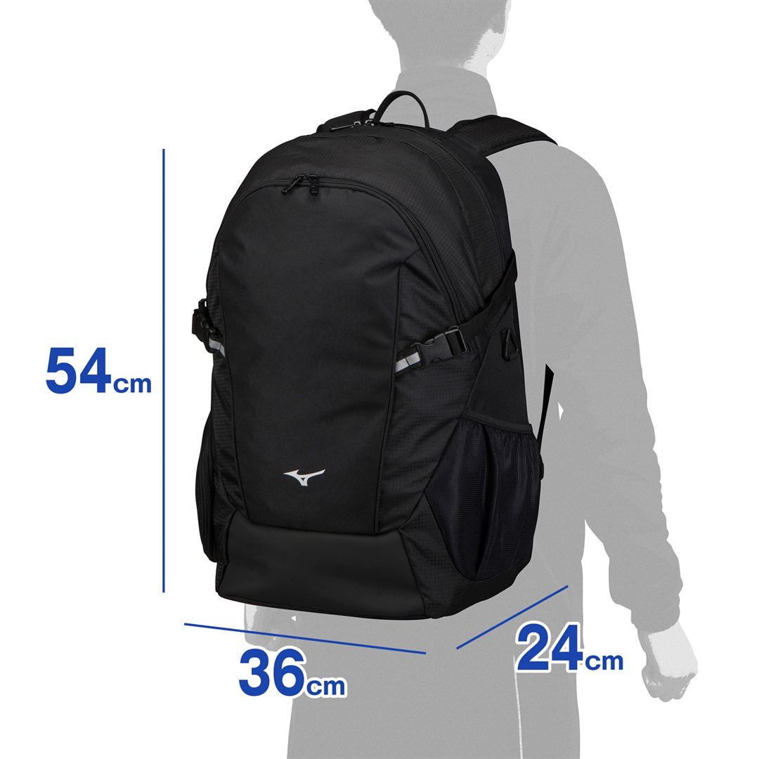 チームバックパック PCポケット付き(40L) ブラック