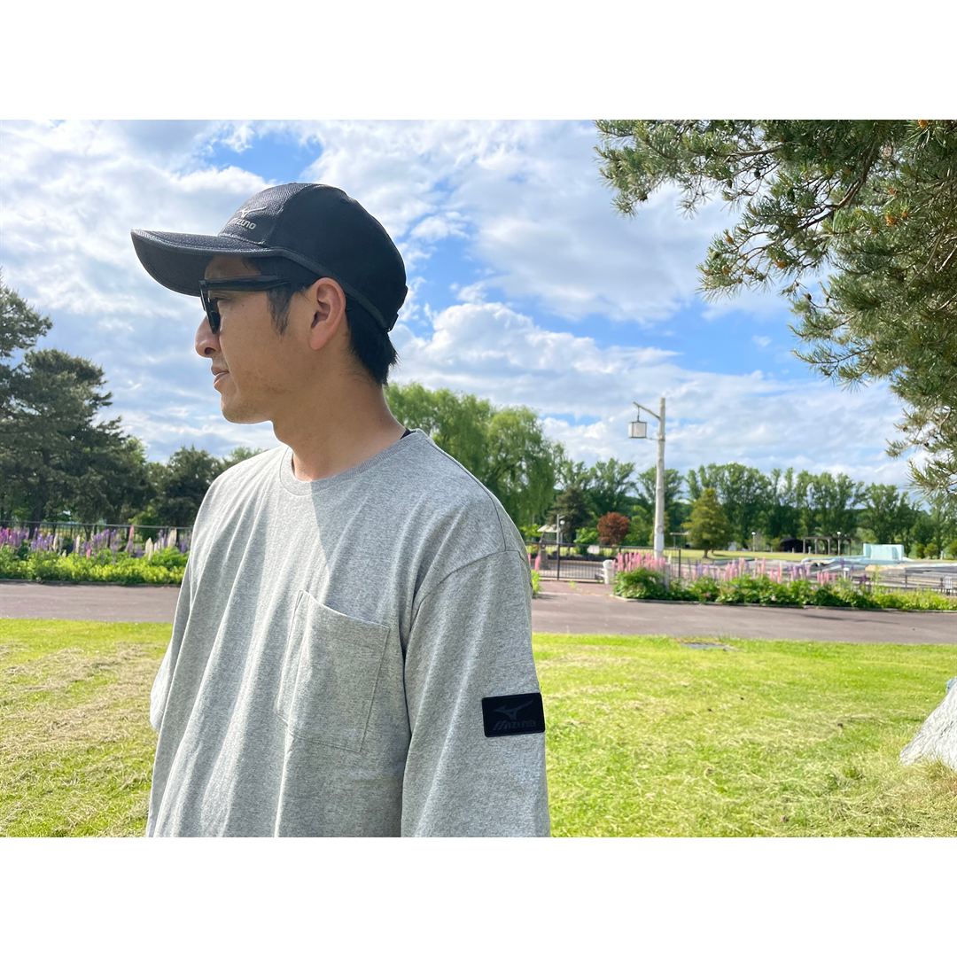 撥水オーバーサイズTシャツ(半袖) グレー杢 M