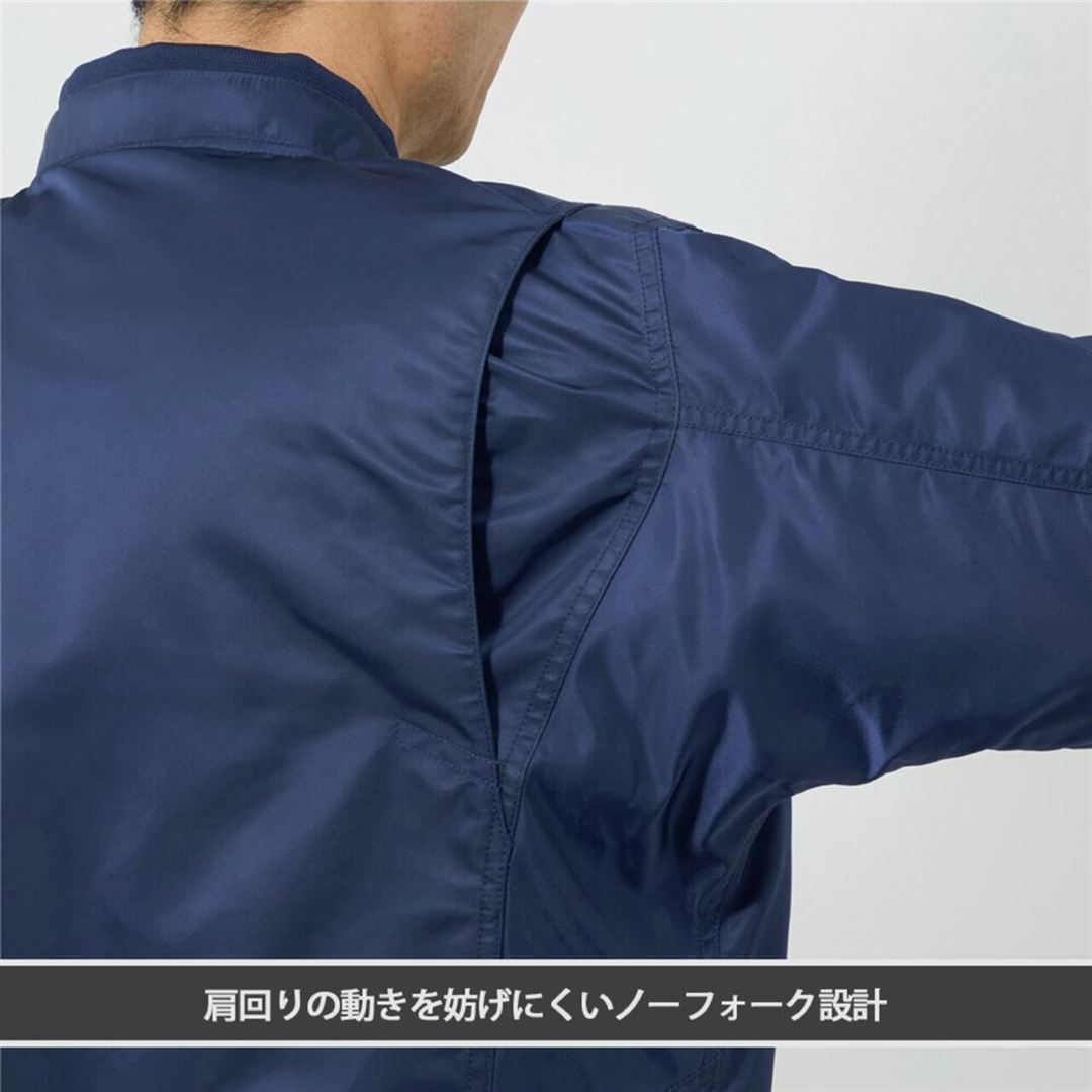 【ミズノ公式オンライン限定／吸湿発熱】ブレスサーモ MA-1型防寒ブルゾン ネイビー XL