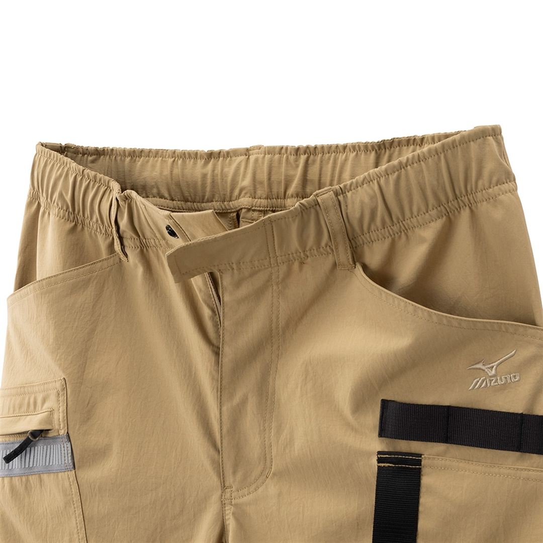 【ミズノ公式オンライン限定】ストレッチ撥水カーゴパンツ(制電) ベージュ×オレンジ XL