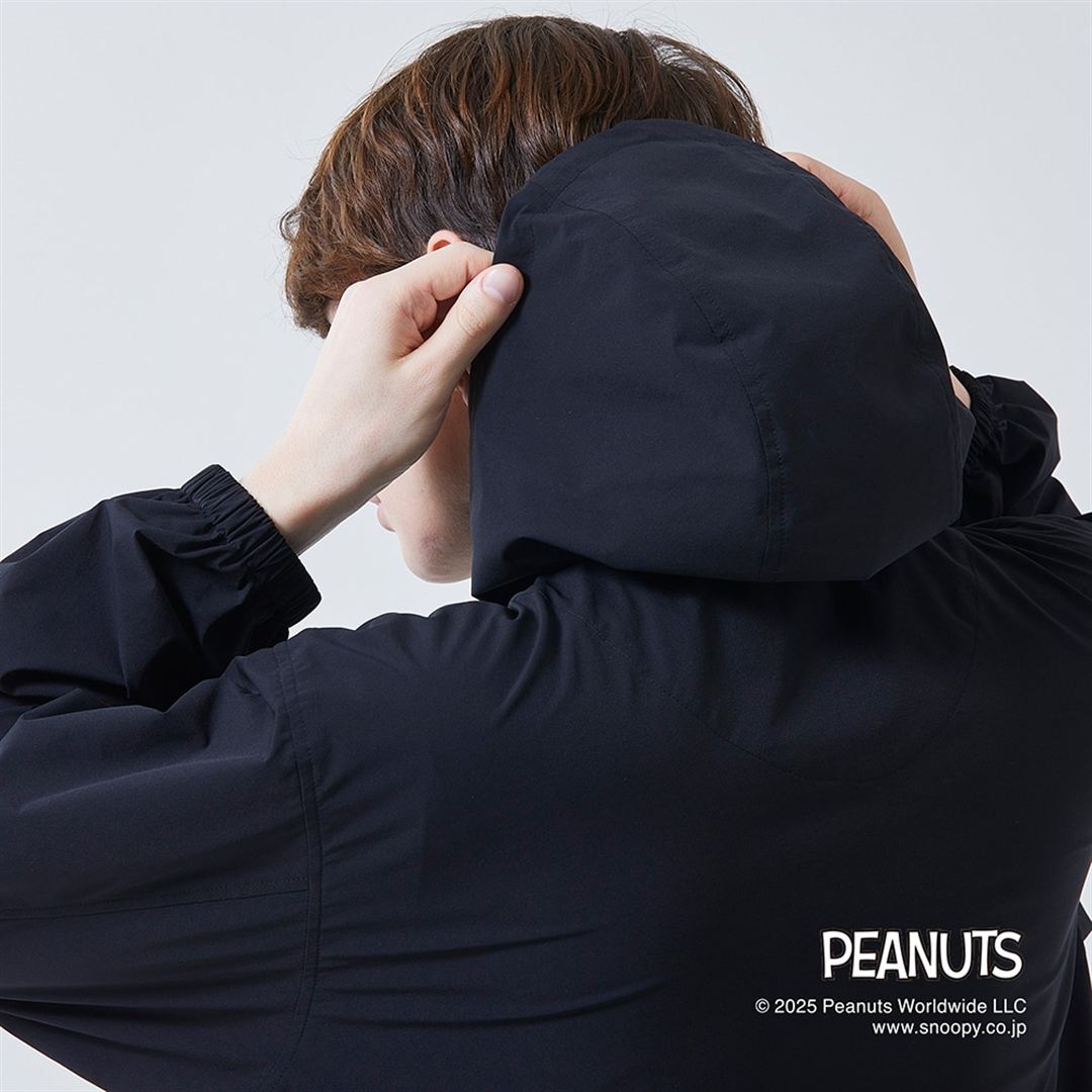 【PEANUTS】ウォーターリパレントストレッチアノラックジャケット アズールブルー XS