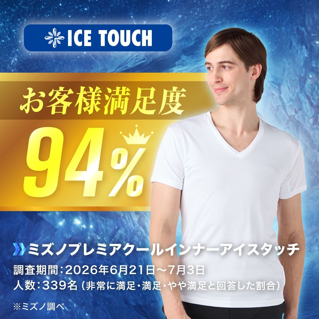 【接触冷感】ミズノプレミアクールインナー アイスタッチVネックノースリーブシャツ ホワイト M