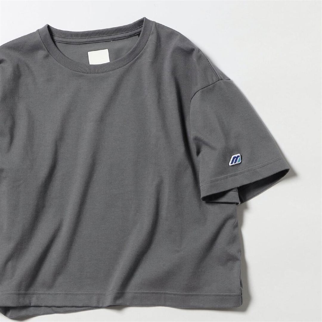 【ミズノ直営限定】モノグラムM クロップド半袖Tシャツ ホワイト XL