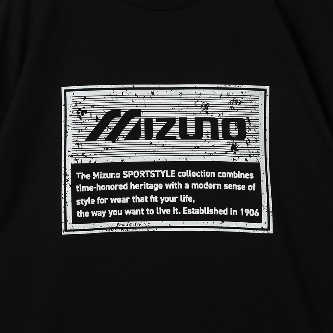 【ミズノ直営限定】リサイクルグラフィックTシャツ ブラック XL
