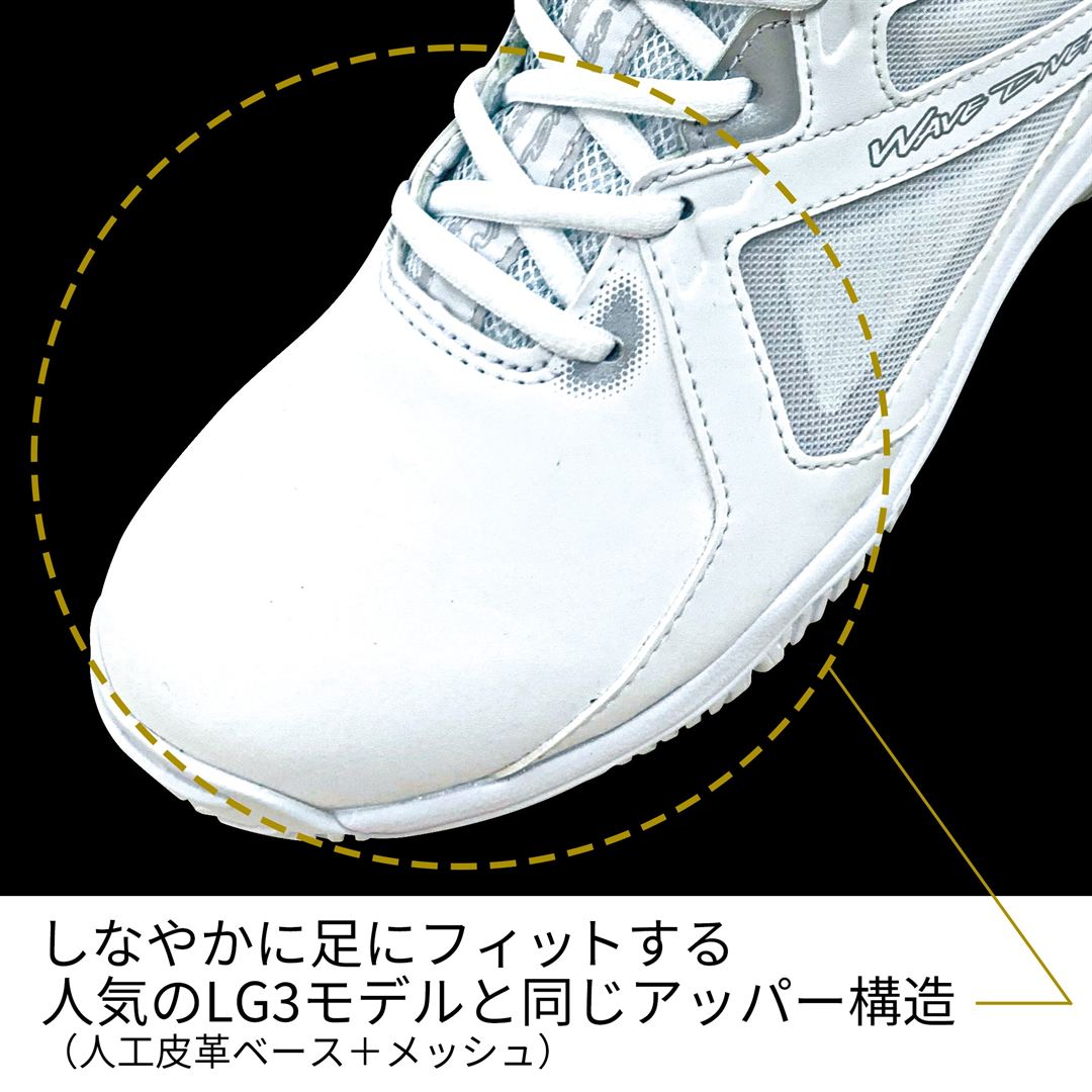 ウエーブダイバースLG4(フィットネス) ブラック×ゴールド×ダークグレー 29.0