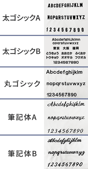 書体サンプル