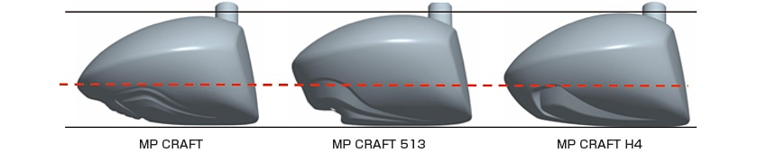 MP CRAFT シリーズドライーバーの形状比較