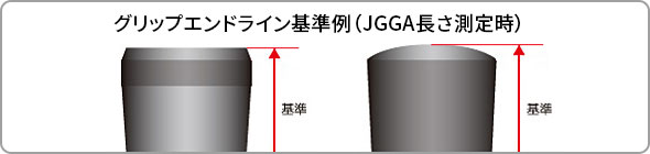 グリップエンドライン基準例（JGGA長さ測定時）