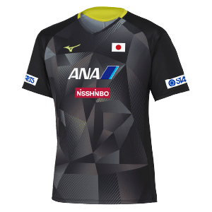 2023 卓球女子日本代表ウエア レプリカシャツ 09 ブラック