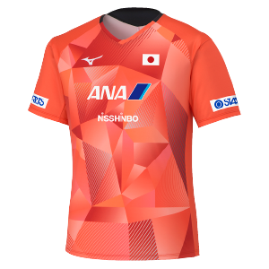 2023 卓球女子日本代表ウエア レプリカシャツ 57 ソレイユオレンジ