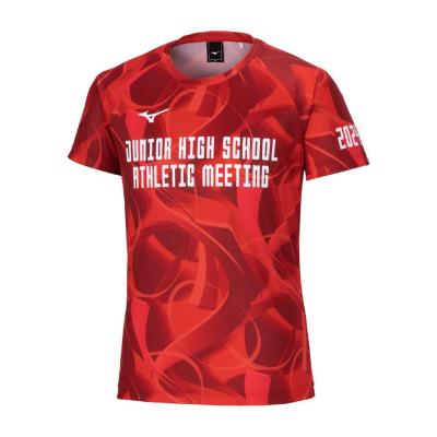【ミズノ公式】2024全国中学校体育大会限定Tシャツ[ユニセックス] 62 レッド 2XL トレーニング ミズノトレーニング(メンズ) Tシャツ