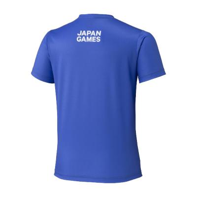 青いTシャツ Mサイズ 81.3 GO! GO! NIPPON!! JAPAN GAMES BIG LOGO Tシャツ|32JAD676|ミズノトレーニング
