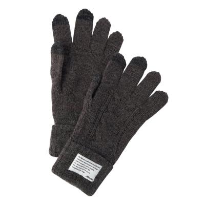 吸湿発熱】ブレスサーモ ケーブル編ニットグラブ(タッチパネル対応