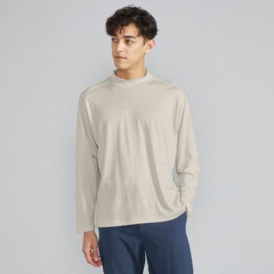 メリノウールモックネックシャツ