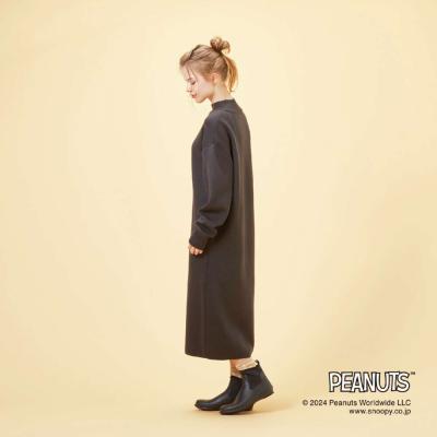 PEANUTS／吸湿発熱】ブレスサーモ ニットワンピース|B2MCBY52|Go