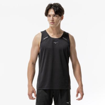 日大駅伝部サブユニMizuno ランニングウェアセット 黒/黄緑 MIZUNO