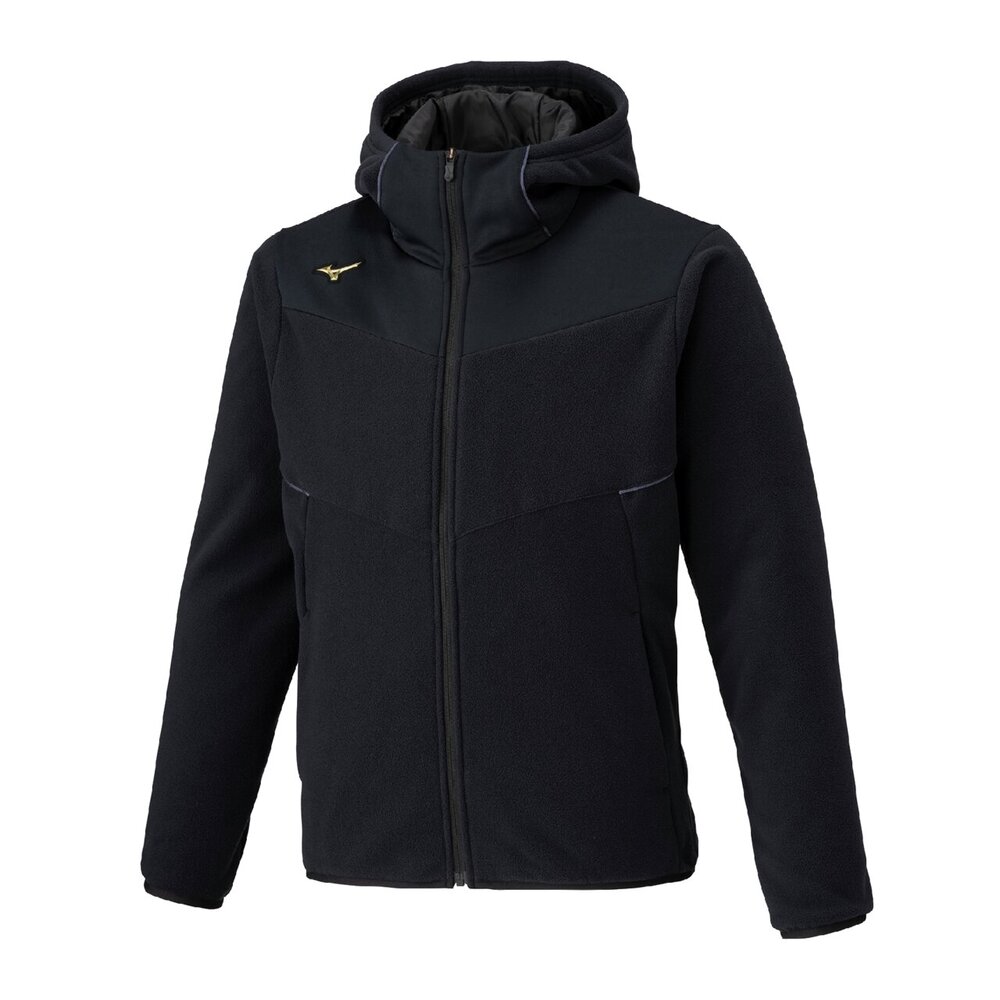 ミズノプロ フリース ジャケット ブラック Oサイズ ミズノプロ】フリースフーディ(厚手)|12JECK27|ウエア|野球