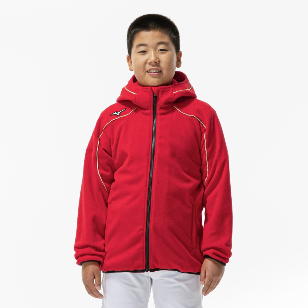 ミズノプロ フリース フーディ (厚手) Lサイズ レッド 未使用 楽天