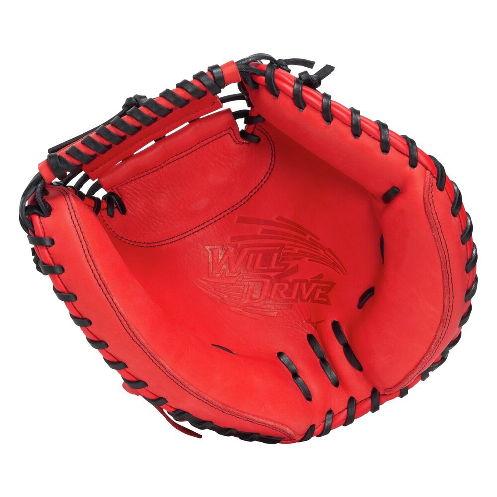 軟式用ウィルドライブ レッド【捕手用／M-R型】|1AJCR34600|グラブ